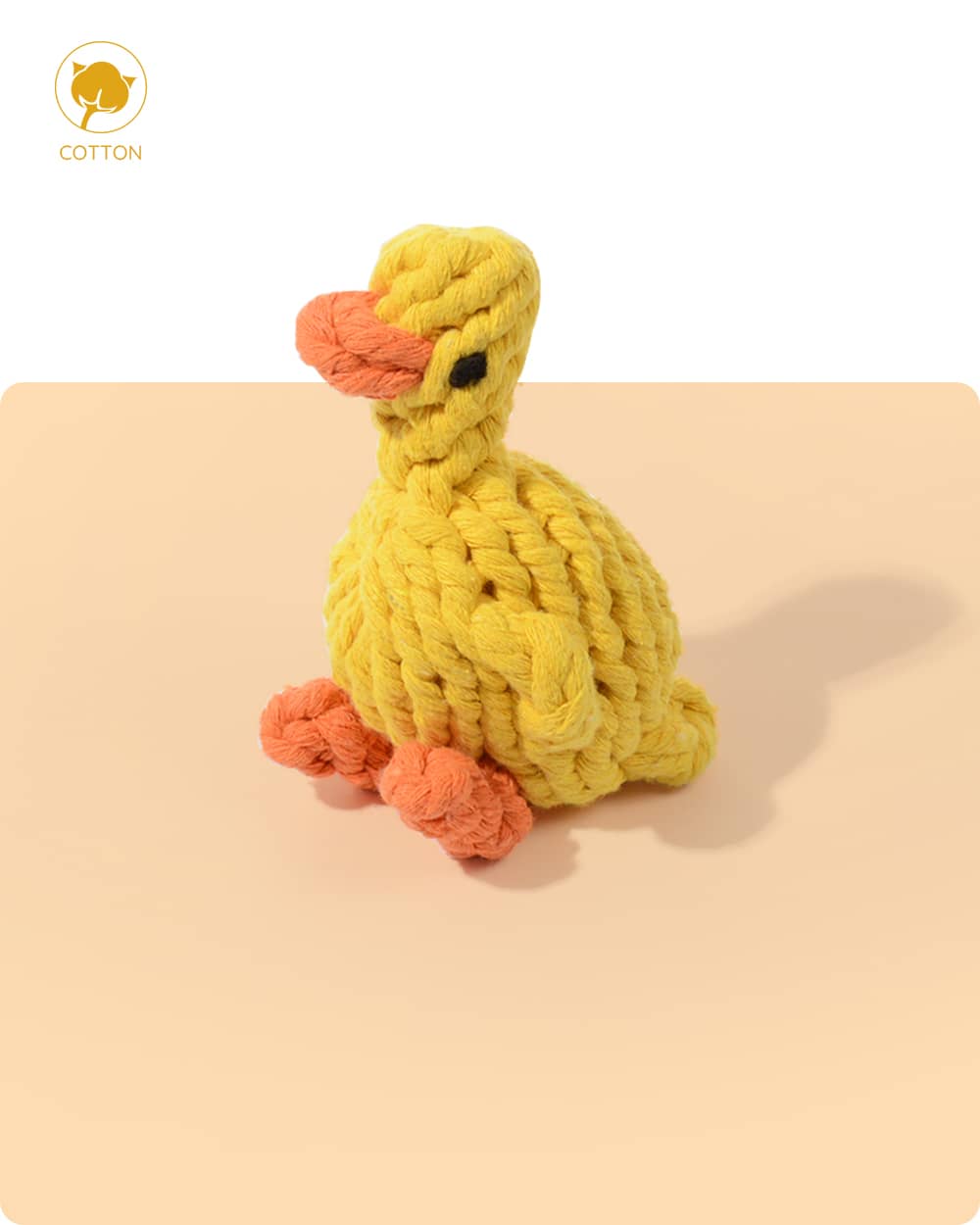 動物設計棉繩狗玩具 - 鴨