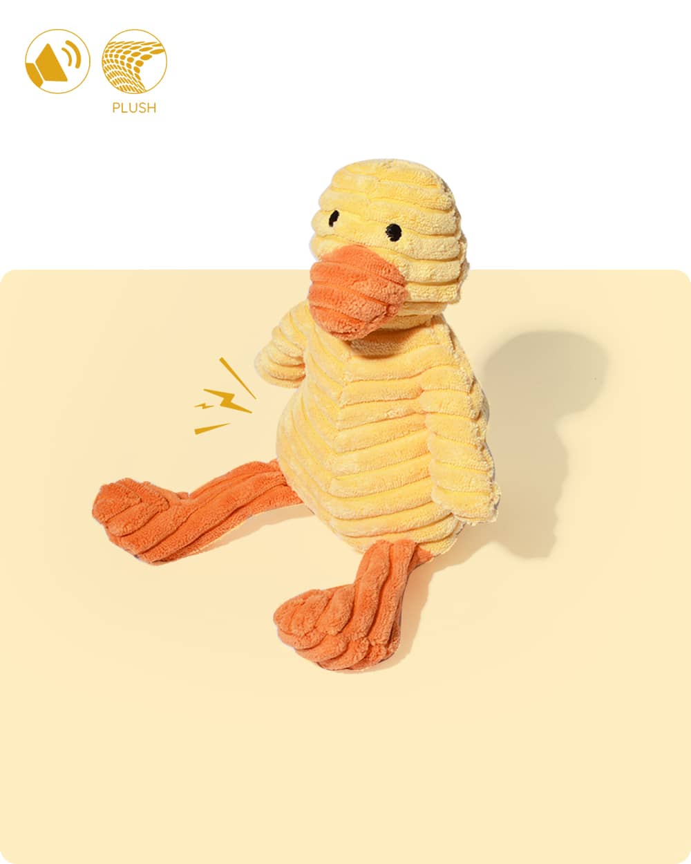 Plush Squeaky Dog Toy - Ducky