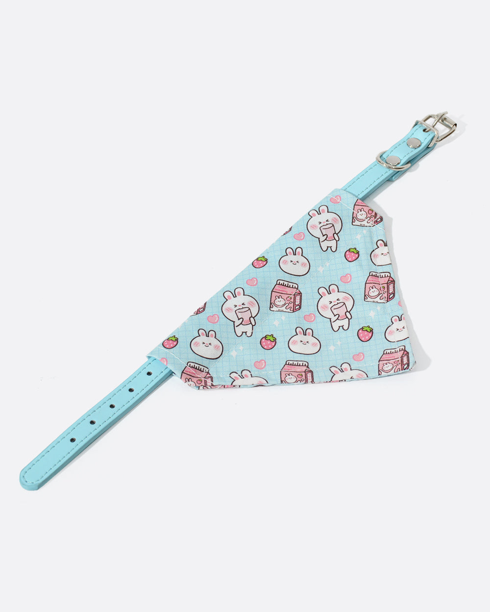 Reversible Dog Bandana with Collar - Berry Bunnies