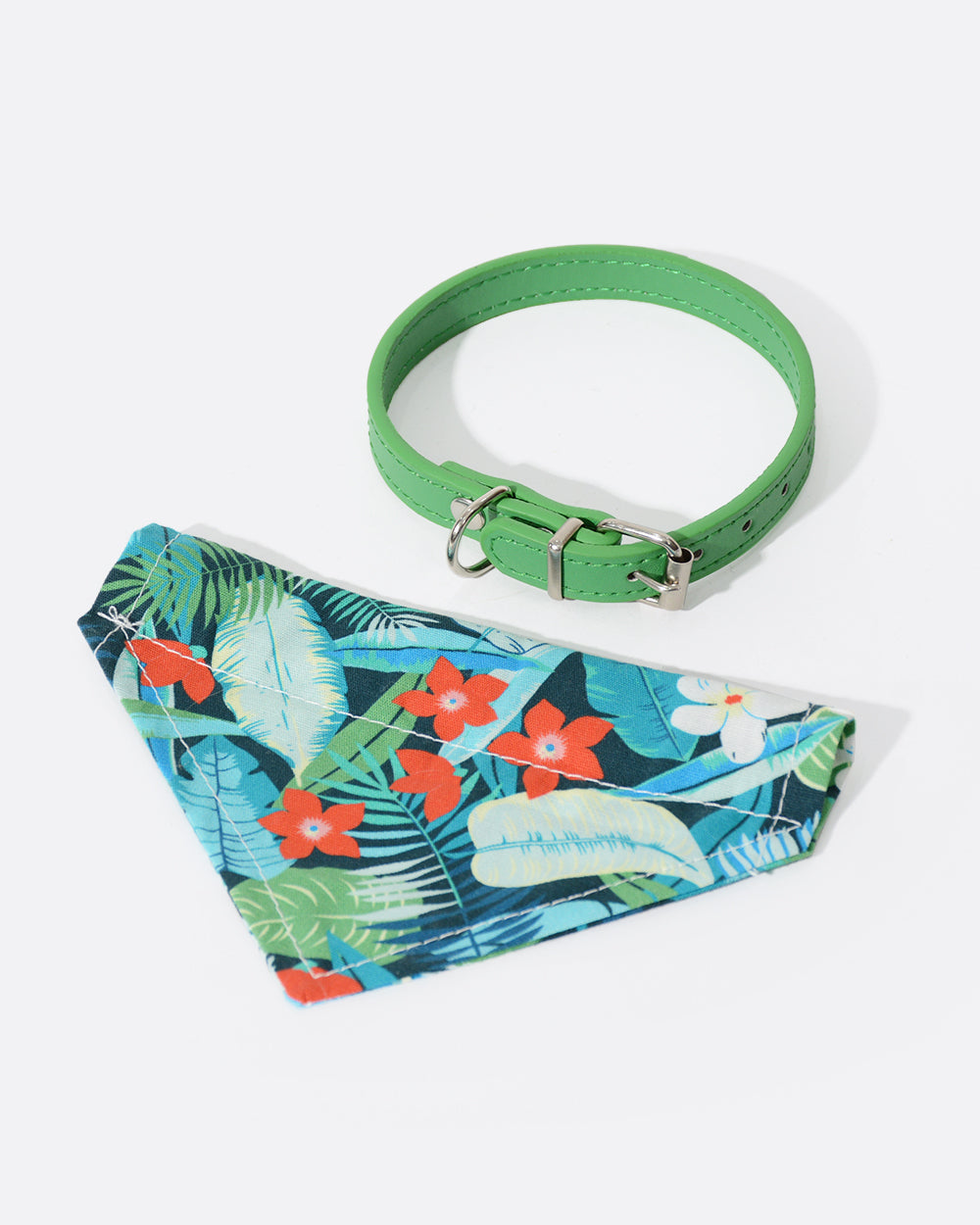 Reversible Dog Bandana with Collar - Rainforest