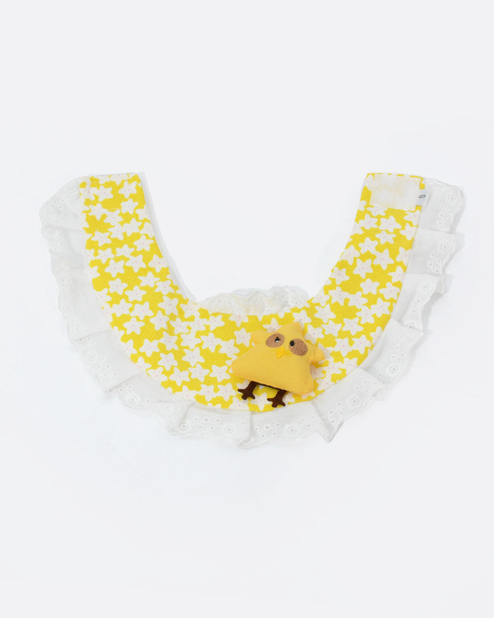 Velcro Ruffled Hem Dog Bib - Chick