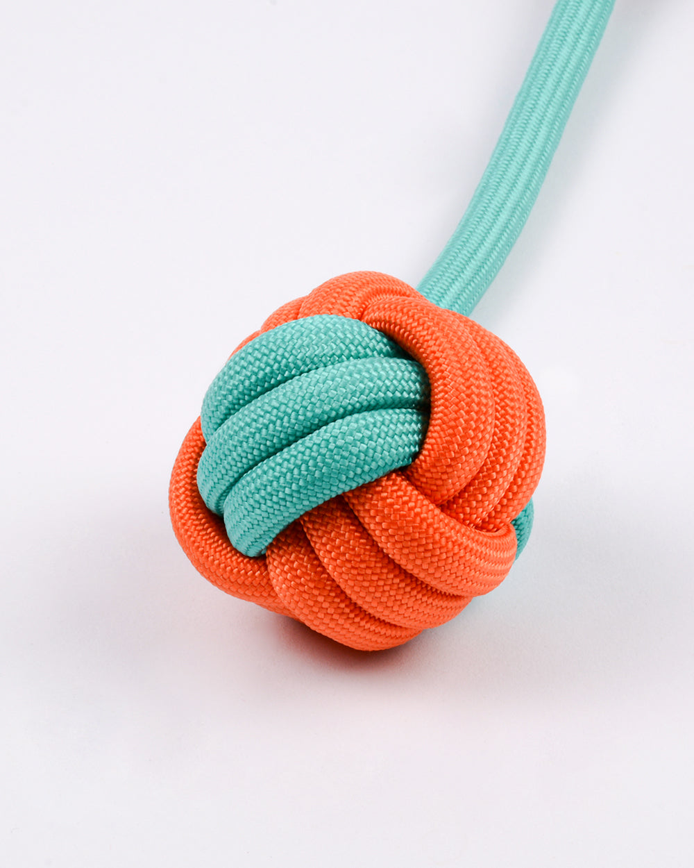 尼龍繩和球拖輪玩具帶環 - 橙綠